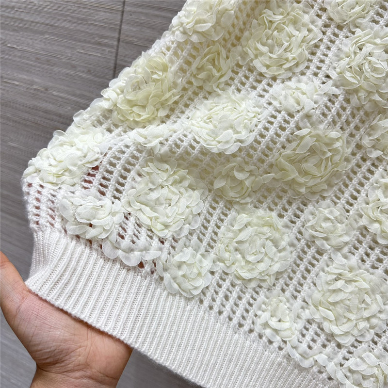 Ce1i*e 3d flower knitted top replica clothes