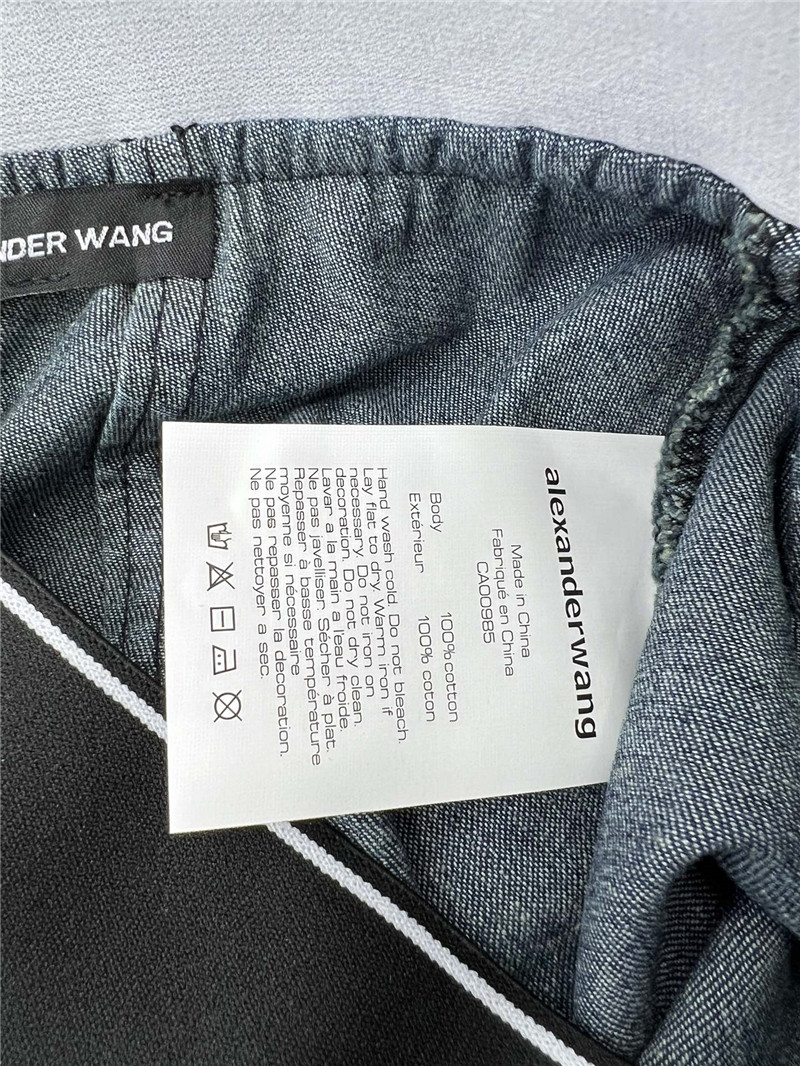 A1exa*der wang logo elastic waist denim skirt replica clothes