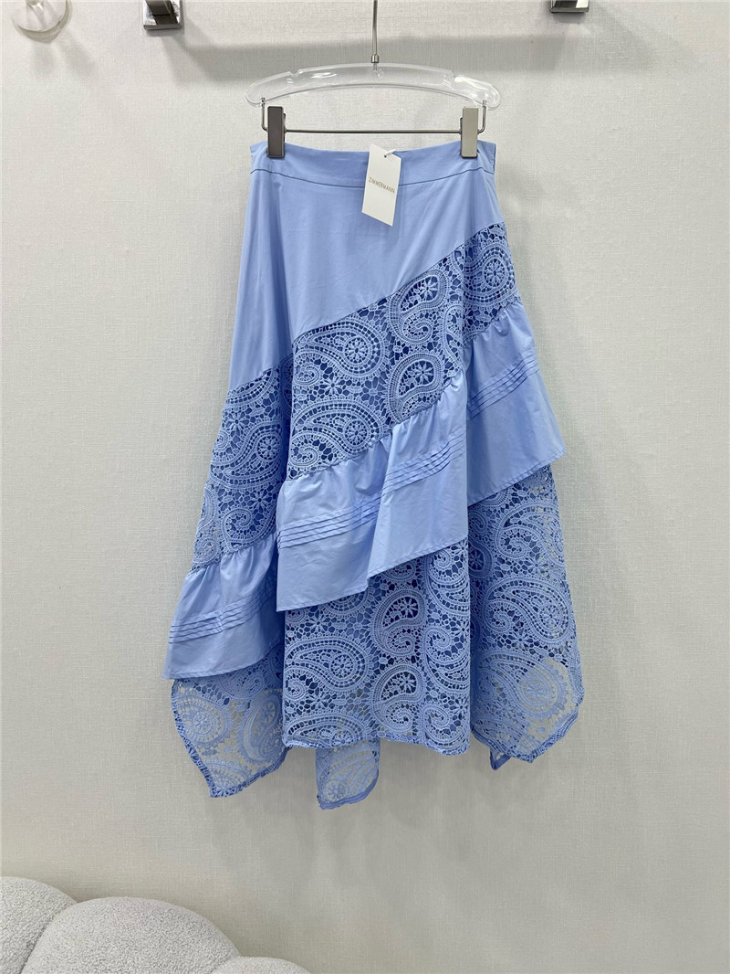 Zimm water-soluble lace patchwork irregular skirt replica clothes