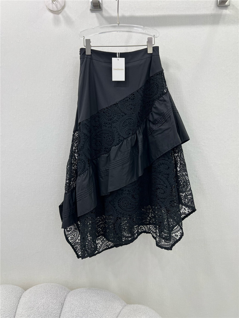 Zimm water-soluble lace patchwork irregular skirt replica clothes