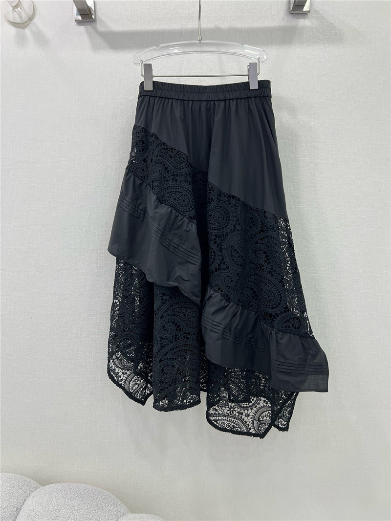 Zimm water-soluble lace patchwork irregular skirt replica clothes