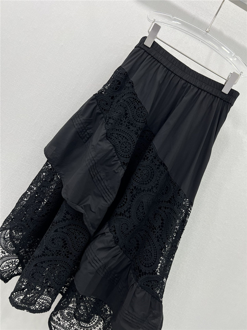 Zimm water-soluble lace patchwork irregular skirt replica clothes