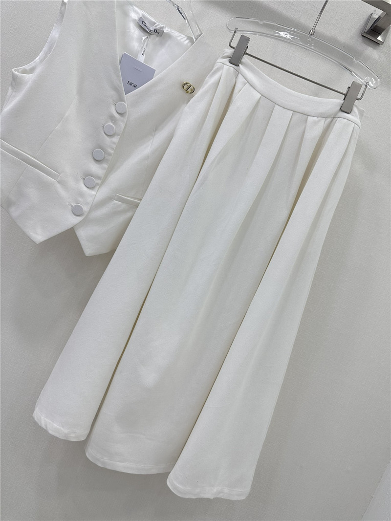 D10r v-neck vest skirt cotton and linen suit replica clothing
