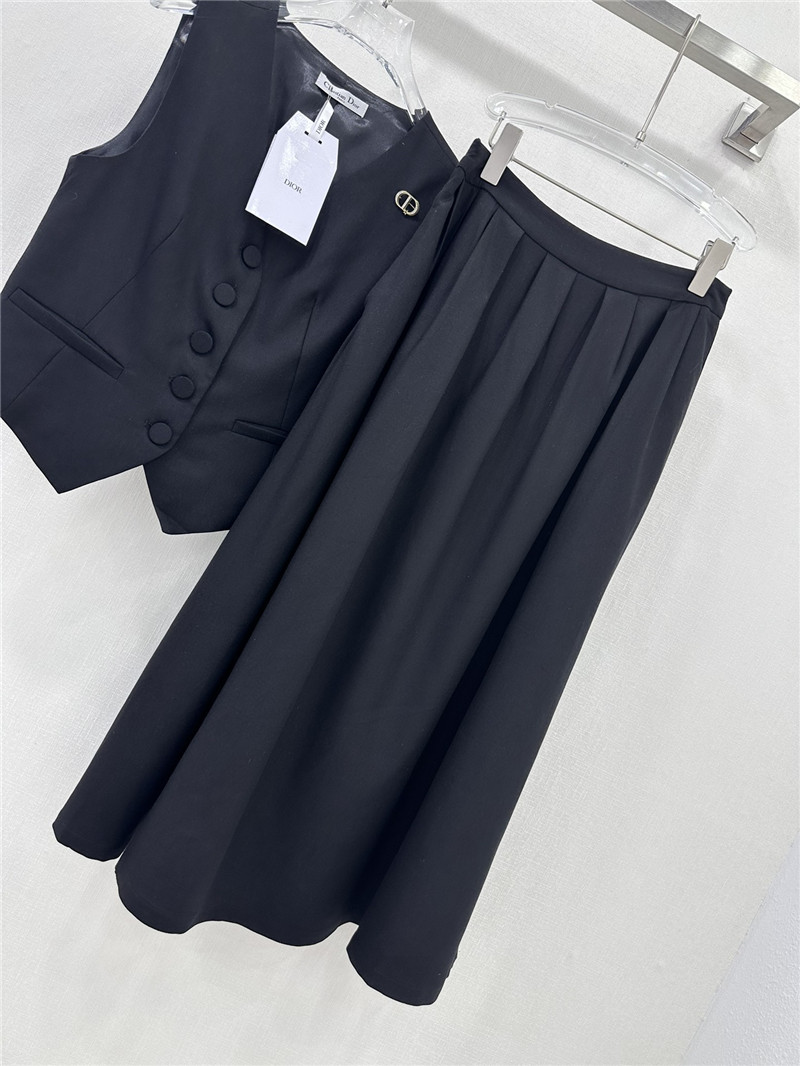 D10r v-neck vest skirt cotton and linen suit replica clothing