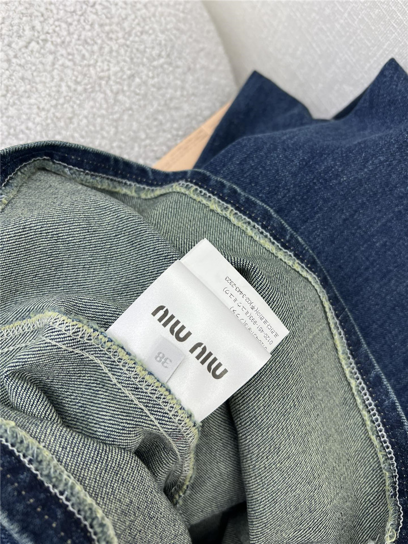 M1um1u new denim vest skirt replica clothes