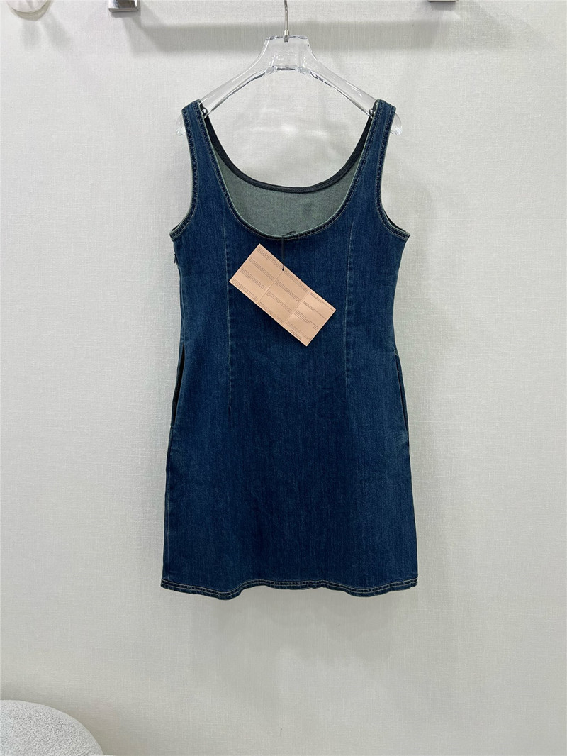 M1um1u new denim vest skirt replica clothes
