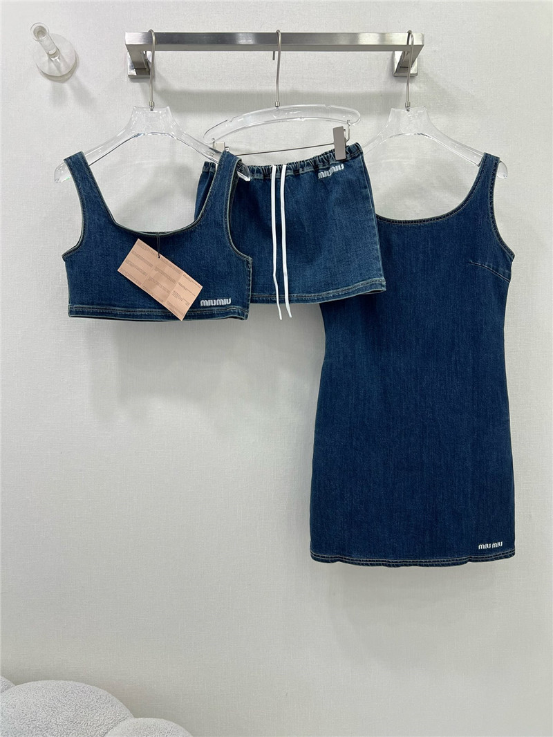 M1um1u new denim vest skirt replica clothes