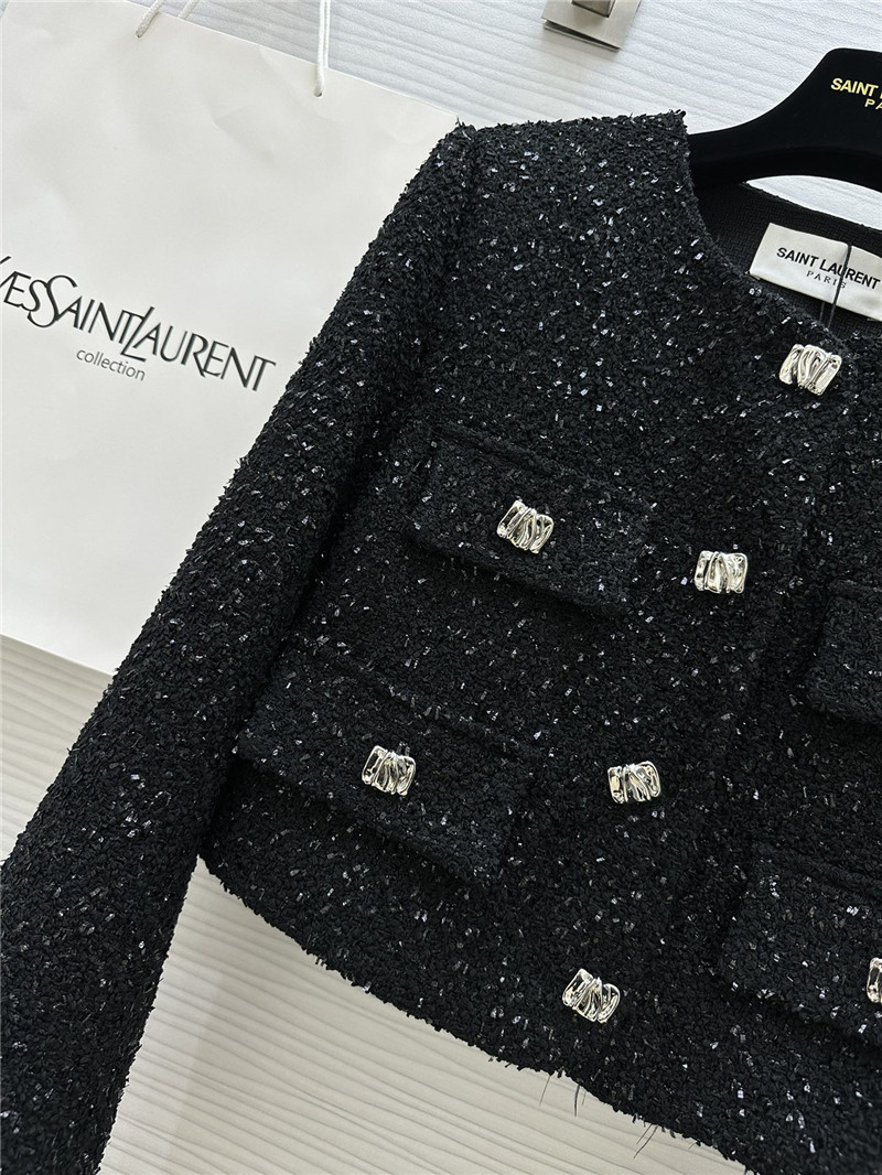 Y51 soft tweed jacket + sequined skirt set replicas clothes