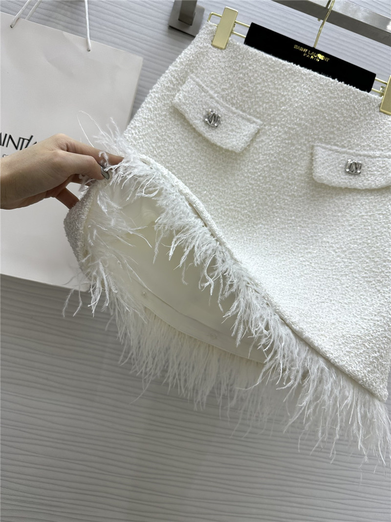 Y51 soft tweed jacket + sequined skirt set replicas clothes