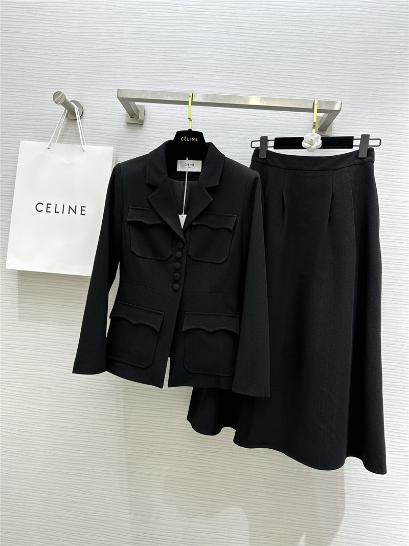 Ce1i*e high-end suit jacket + skirt set replica designer clothes