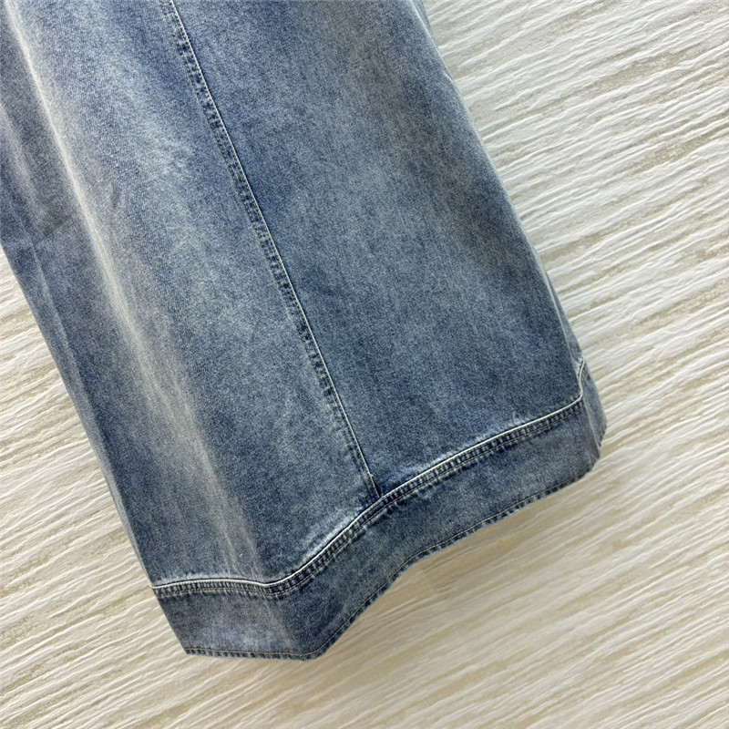 Pra*a fake two piece denim dress replica clothes