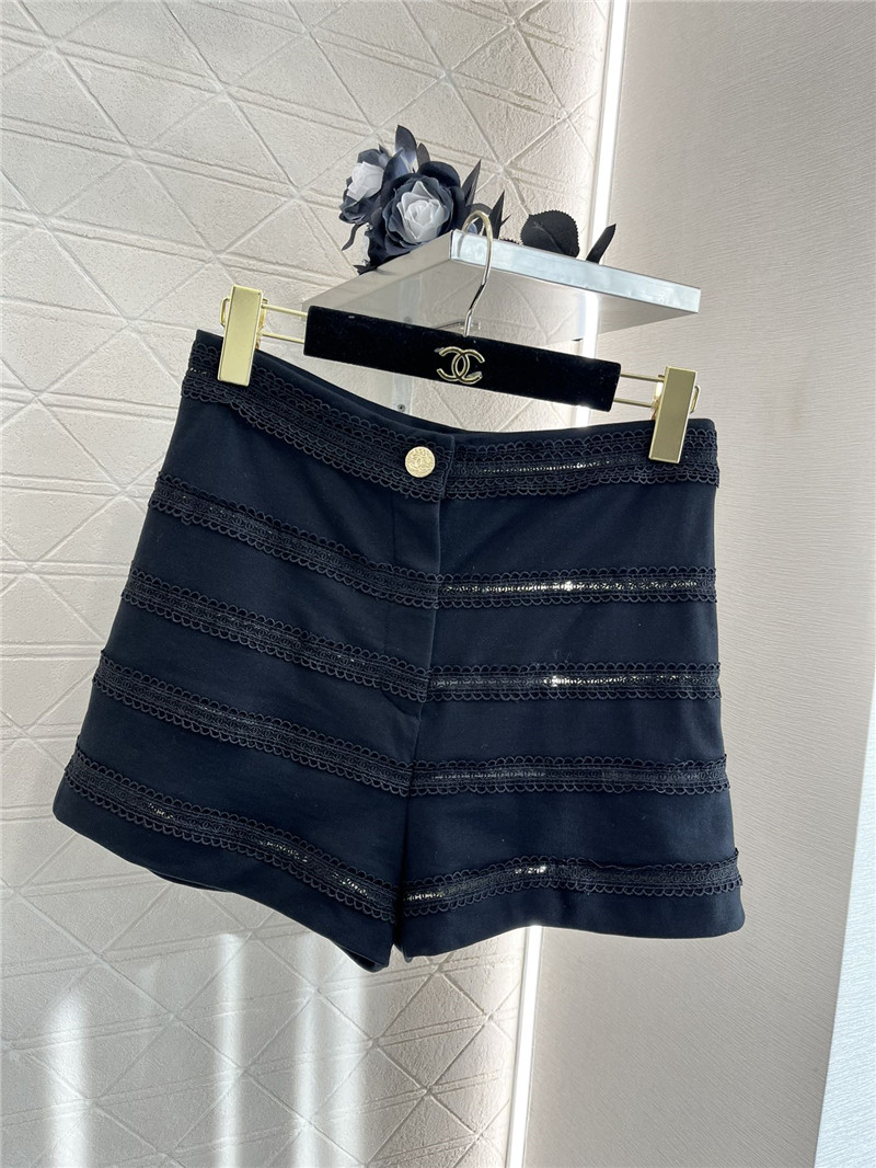 Ch**el heavy double c lace shorts replica clothes