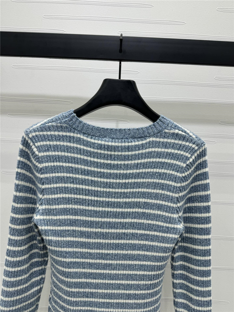 D10r striped jacquard letter knitted long sleeve replica clothing