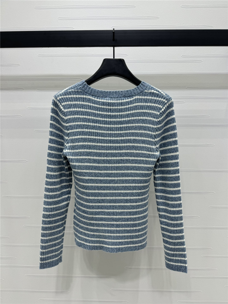D10r striped jacquard letter knitted long sleeve replica clothing