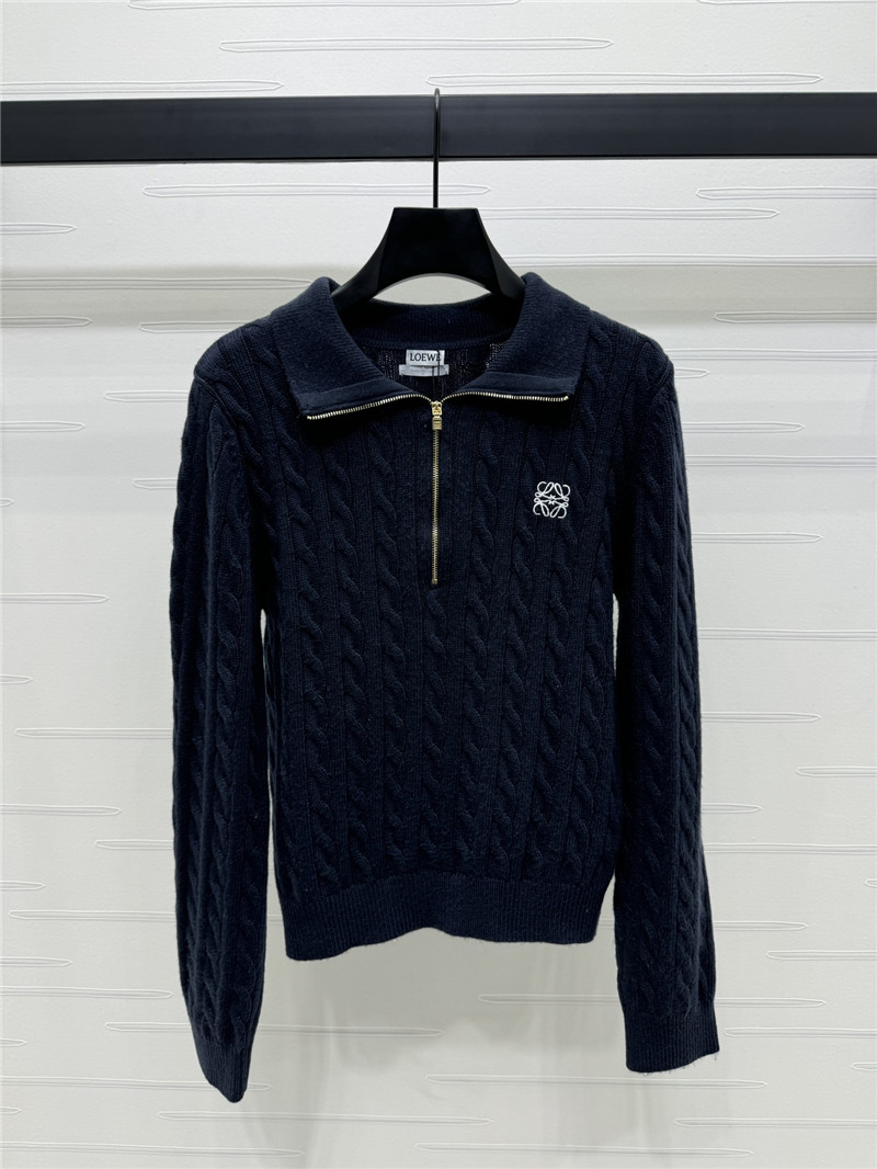 L0ew* lapel long sleeve top replica clothing