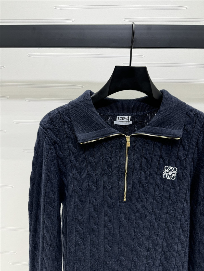 L0ew* lapel long sleeve top replica clothing