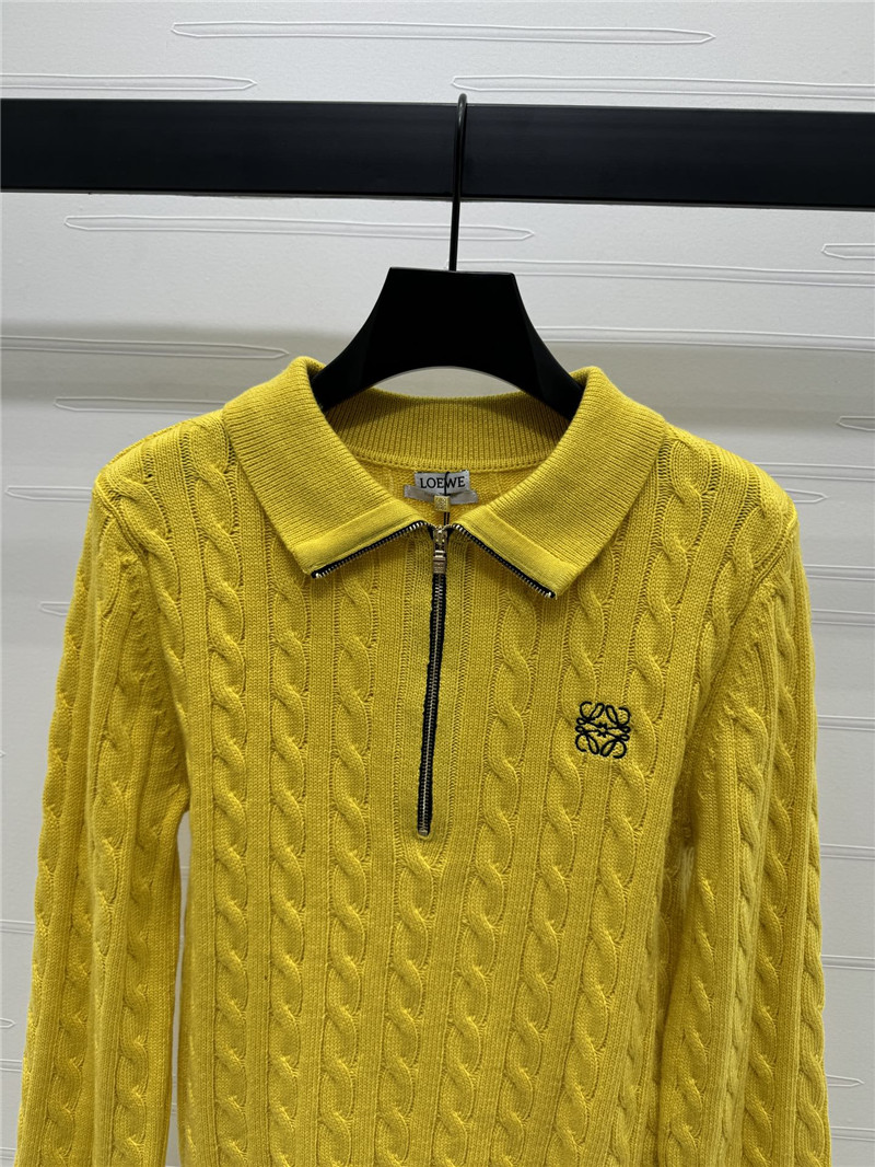 L0ew* lapel long sleeve top replica clothing