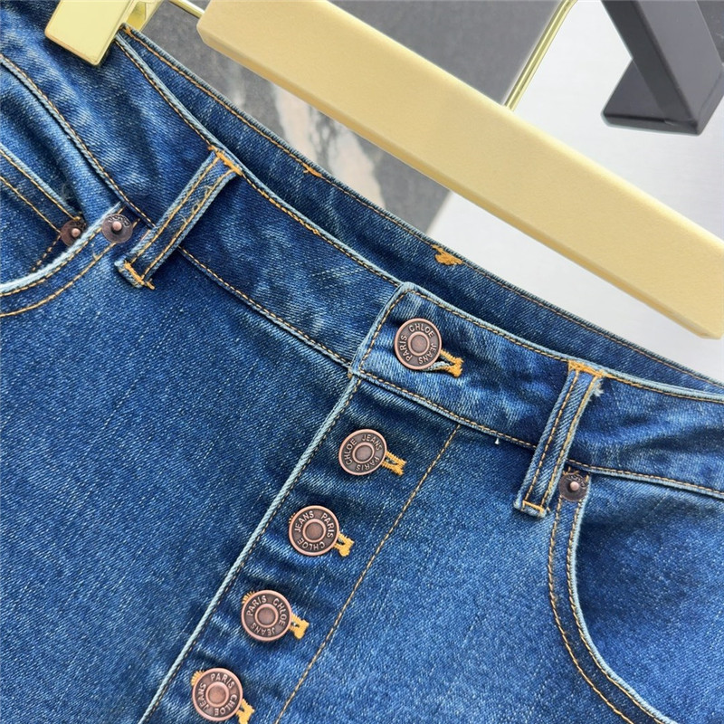 Chloé double-side hollow straight jeans replica clothes