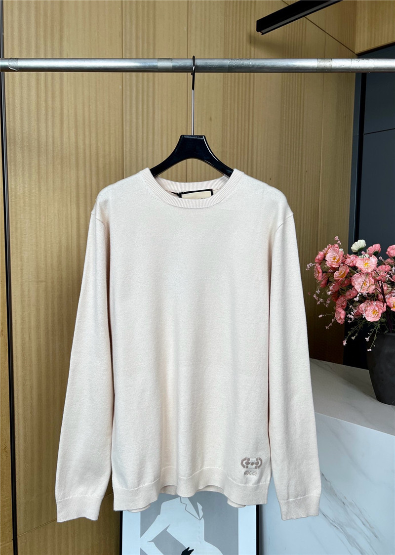 Gvc*1 horsebit intarsia round neck wool sweater replica clothes