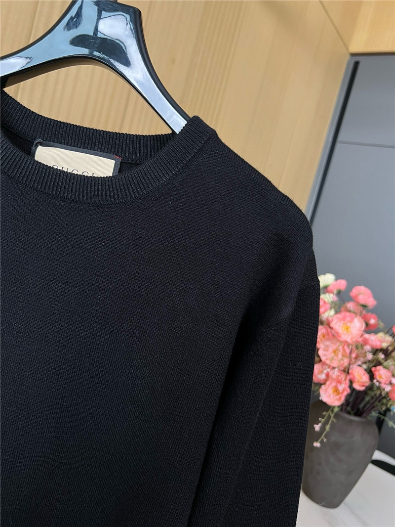Gvc*1 horsebit intarsia round neck wool sweater replica clothes