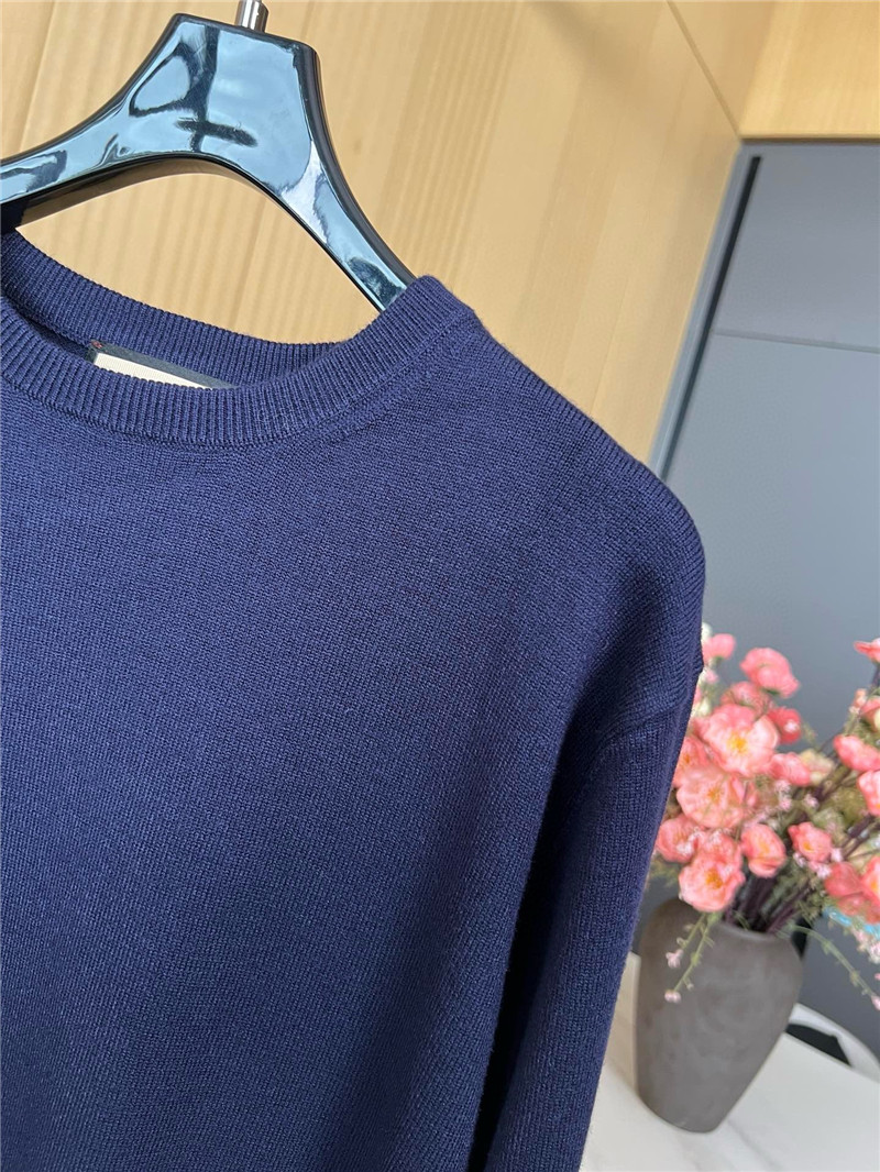 Gvc*1 horsebit intarsia round neck wool sweater replica clothes