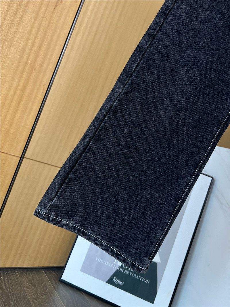 M1um1u black grey denim trousers replica clothes