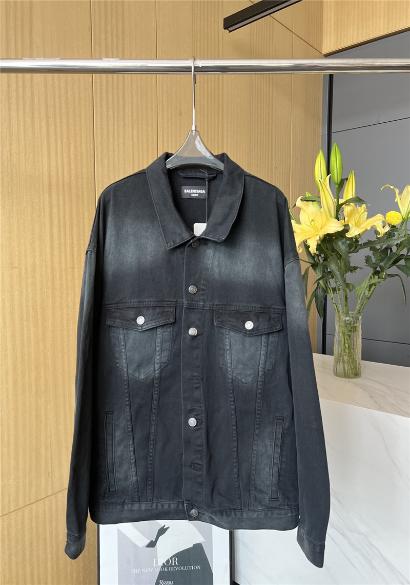 Ba1en*iaga washed printed denim replica clothing