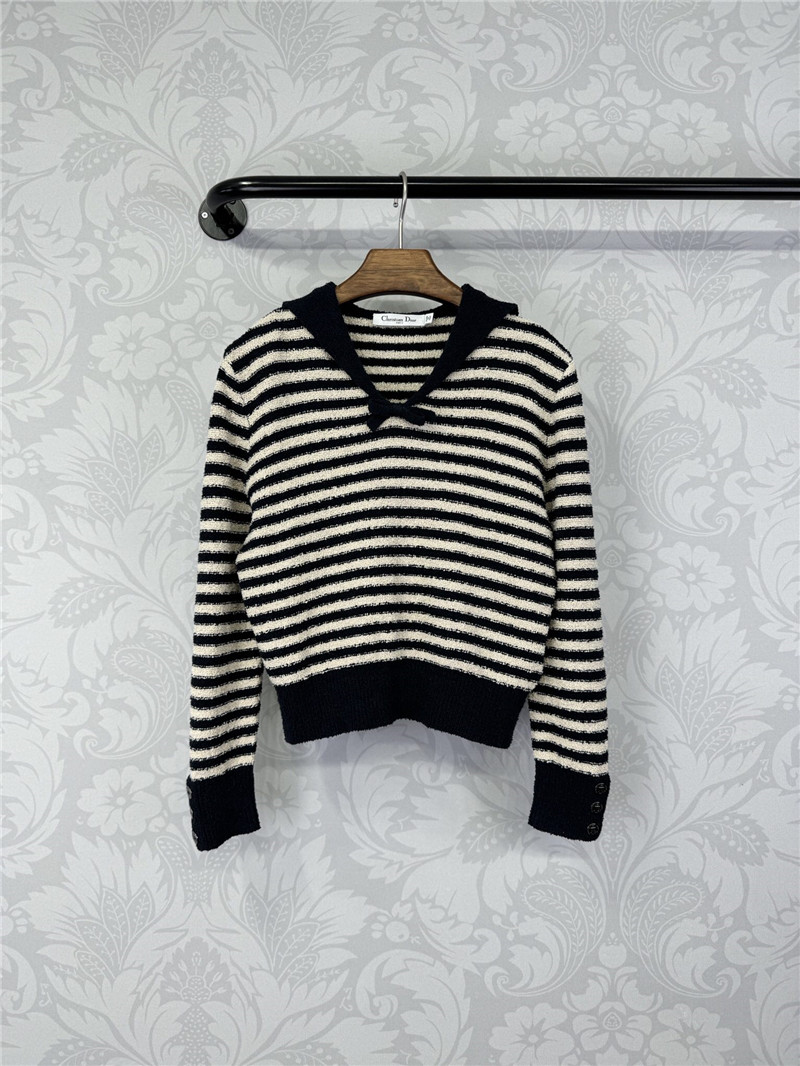 D10r navy collar striped sweater replicas clothes