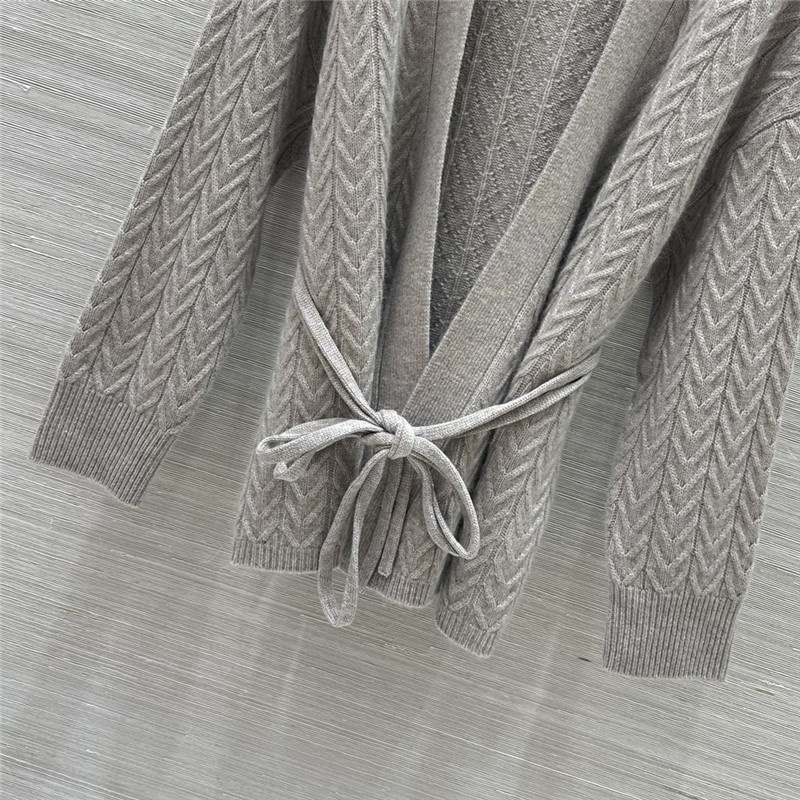 L0r0 P1ana pure cashmere curly tie coat replica clothes