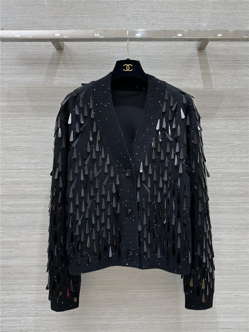 BC sequined knit collar cardigan replica clothes