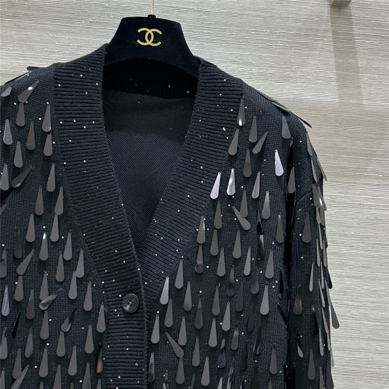 BC sequined knit collar cardigan replica clothes