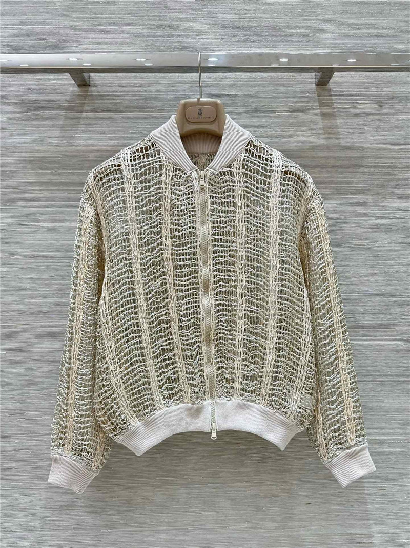 L0r0 P1ana hand-crocheted sequined jacket replica designer clothes