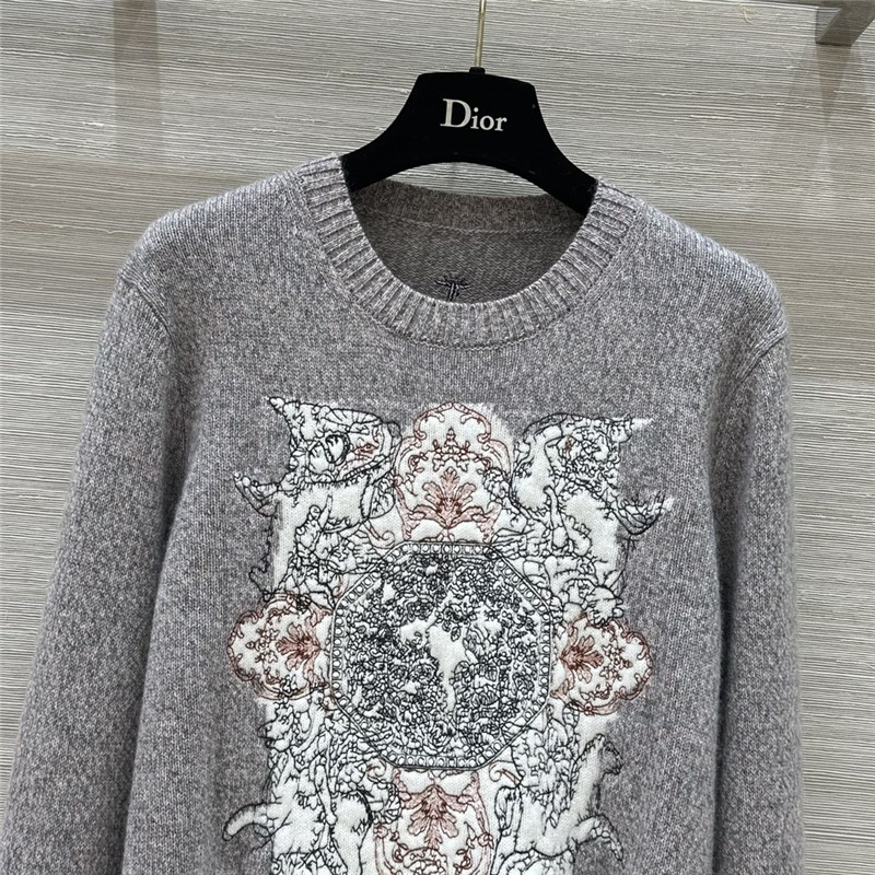 D10r heavy embroidery cashmere sweater replica clothing sites