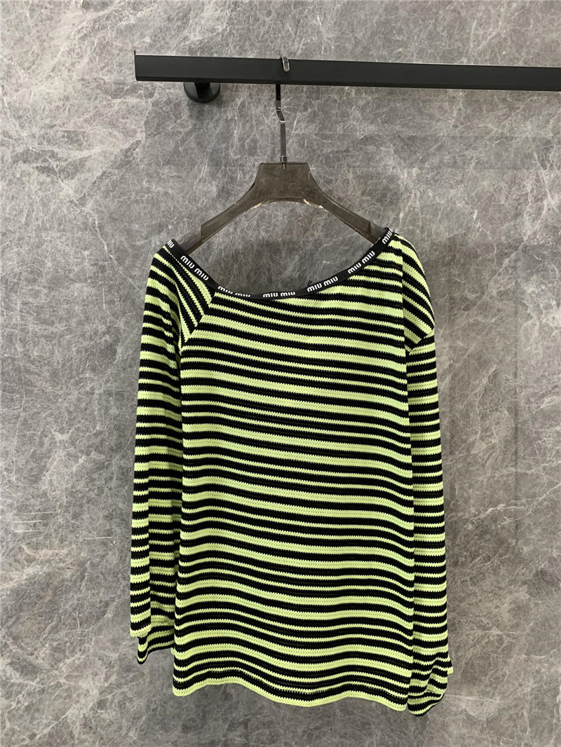 M1um1u striped long-sleeved t-shirt replica clothing sites