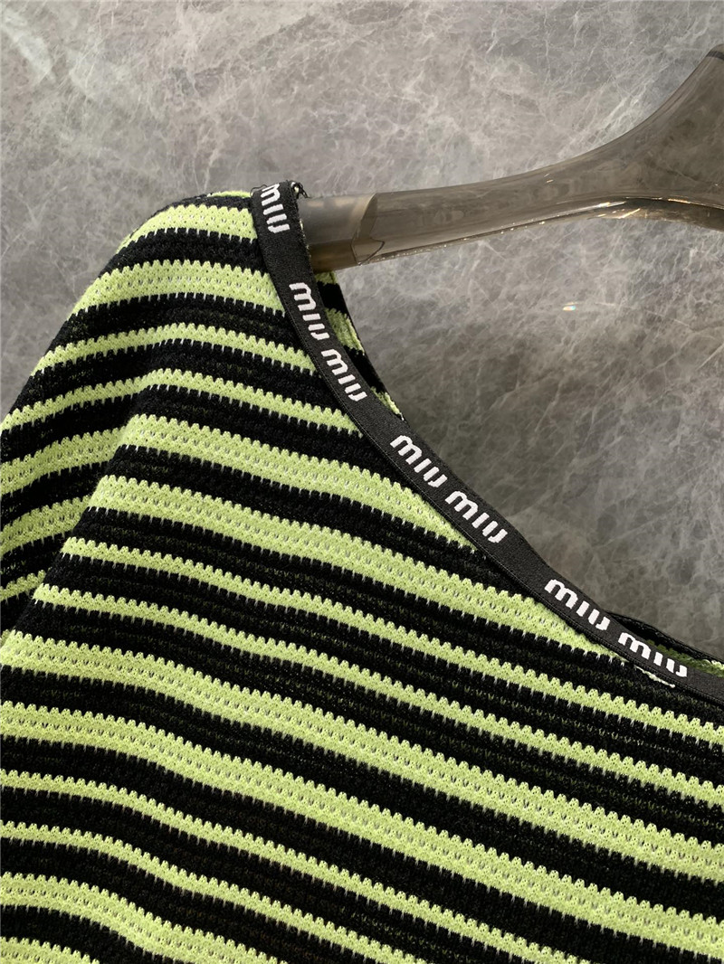 M1um1u striped long-sleeved t-shirt replica clothing sites