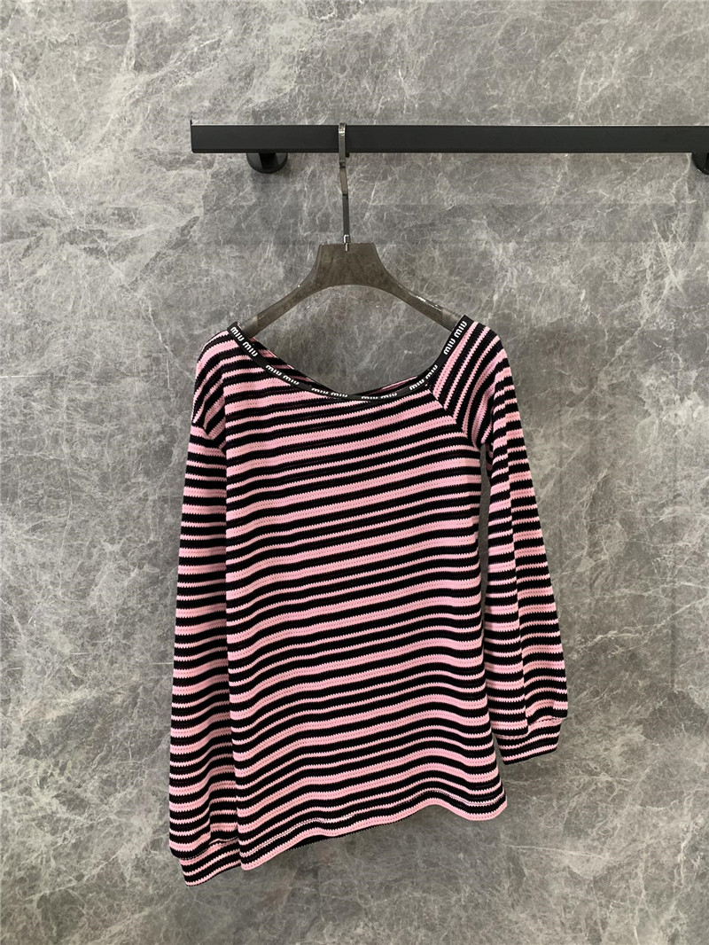 M1um1u striped long-sleeved t-shirt replica clothing sites
