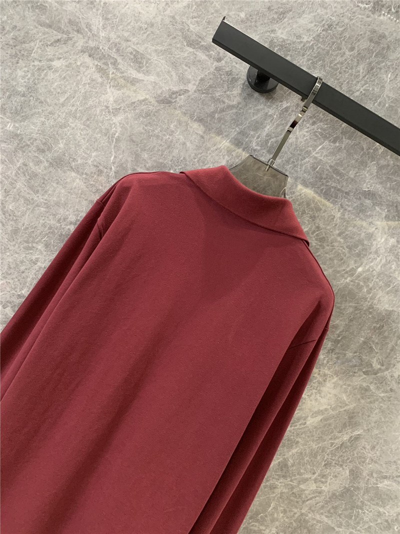 M1um1u lapel long-sleeved polo shirt replica designer clothes