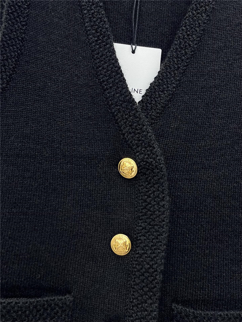 Ce1i*e gold button knitted vest replica clothes