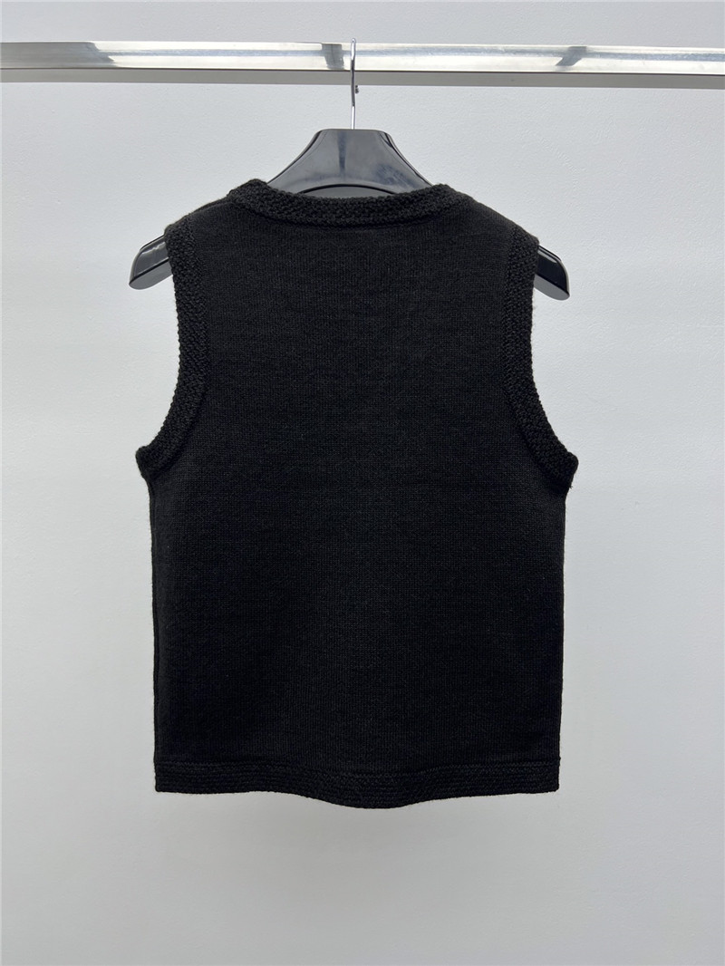 Ce1i*e gold button knitted vest replica clothes