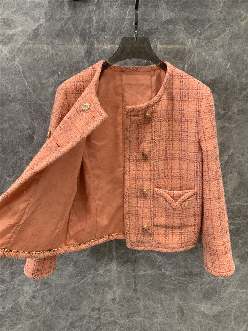 Ch**el check wool coat replica d&g clothing