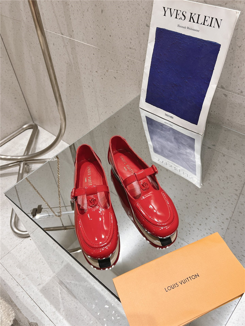 LV Dandy Mary Jane Red Patent Leather