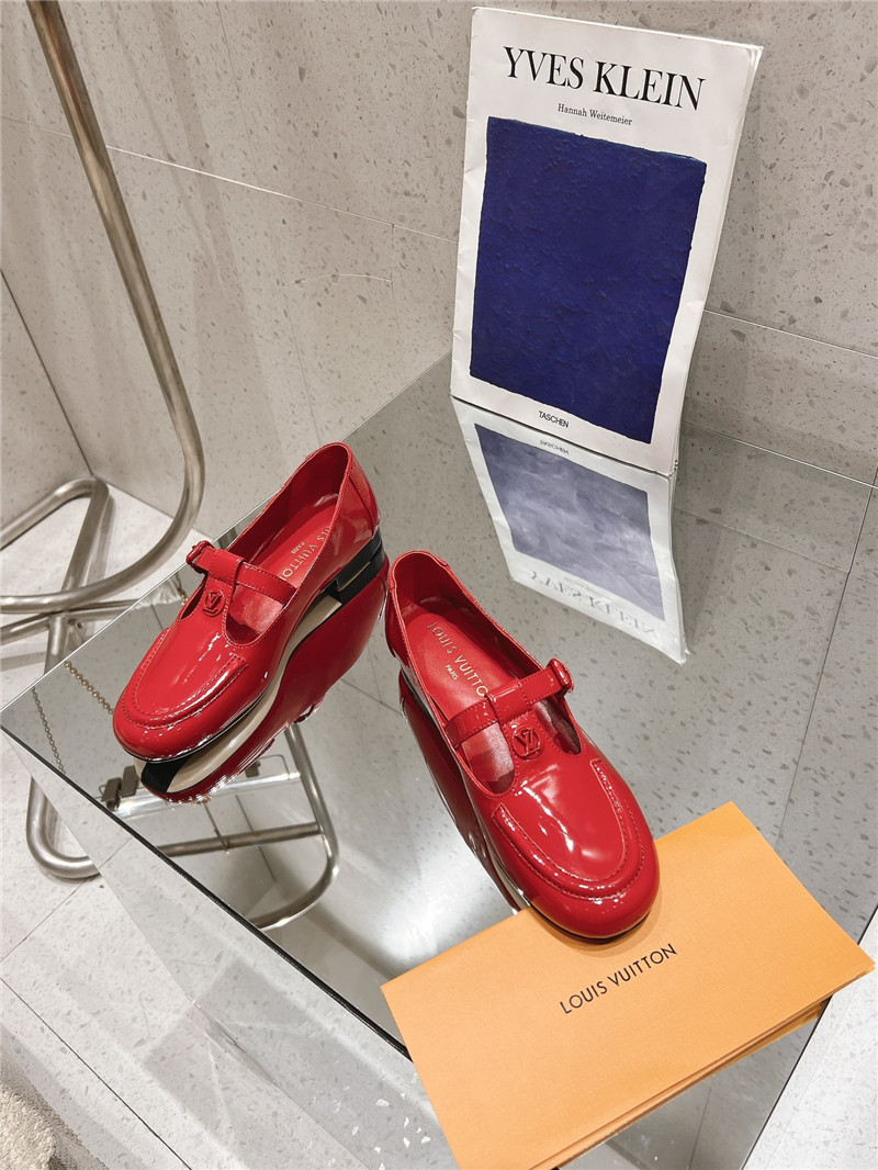 LV Dandy Mary Jane Red Patent Leather