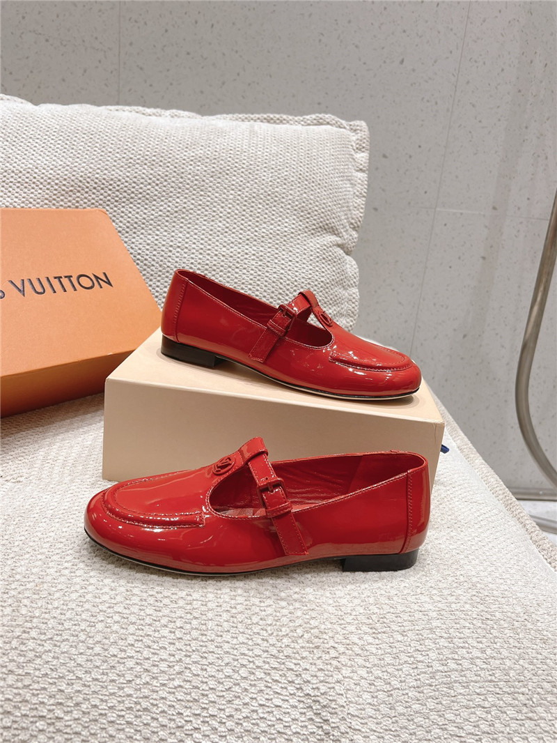 LV Dandy Mary Jane Red Patent Leather