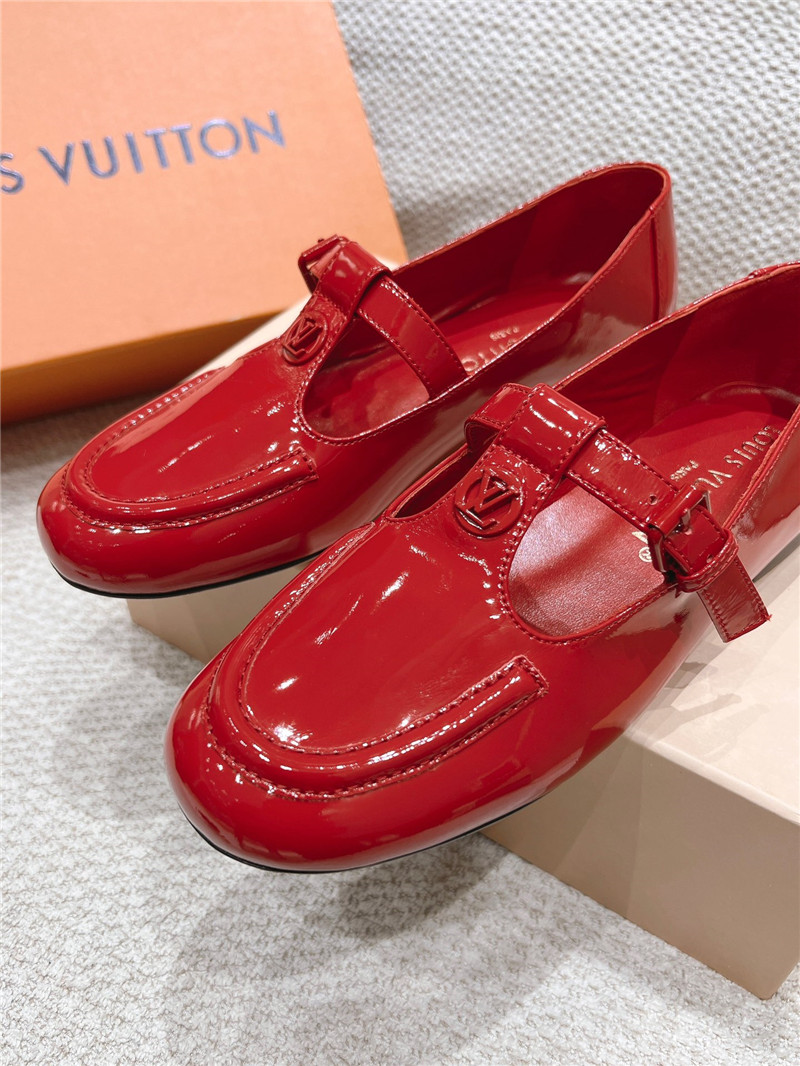 LV Dandy Mary Jane Red Patent Leather