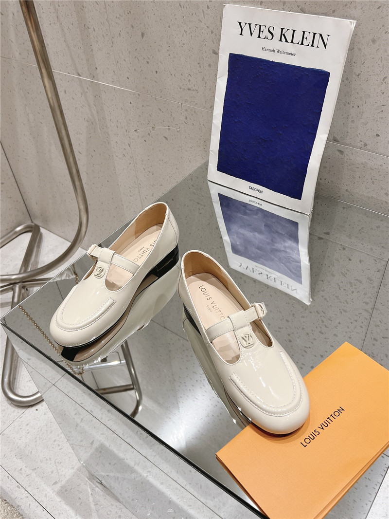 LV Dandy Mary Jane Ivory Patent Leather