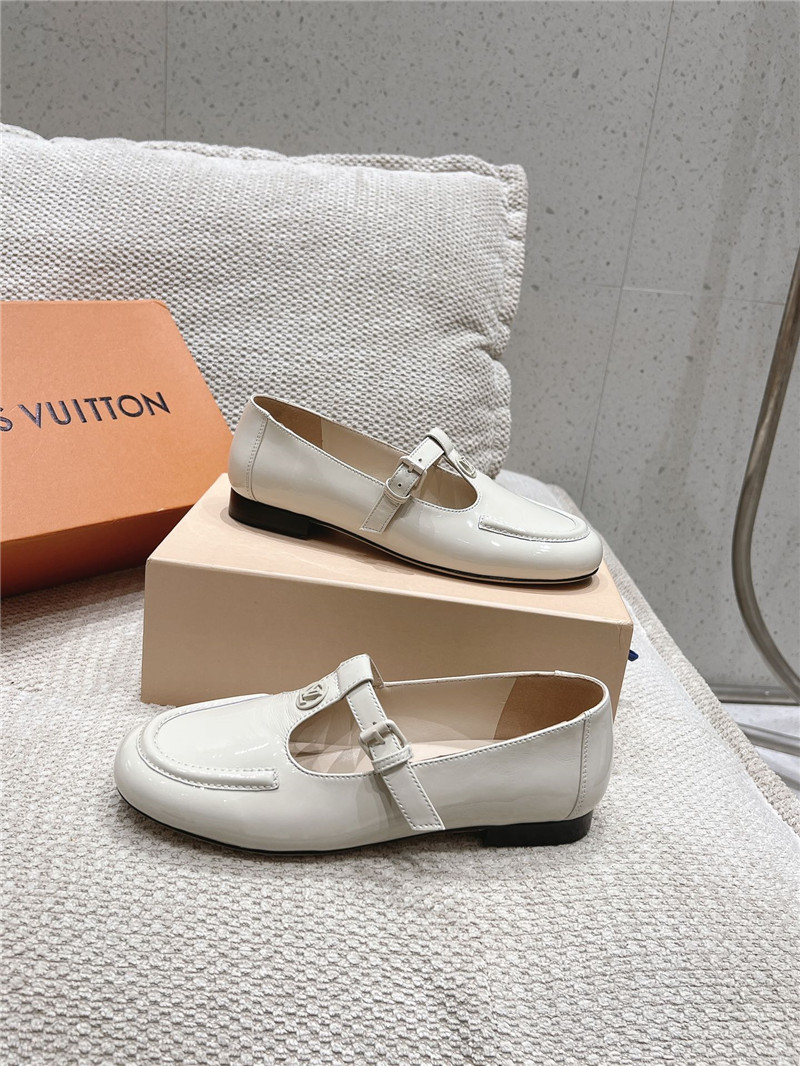 LV Dandy Mary Jane Ivory Patent Leather