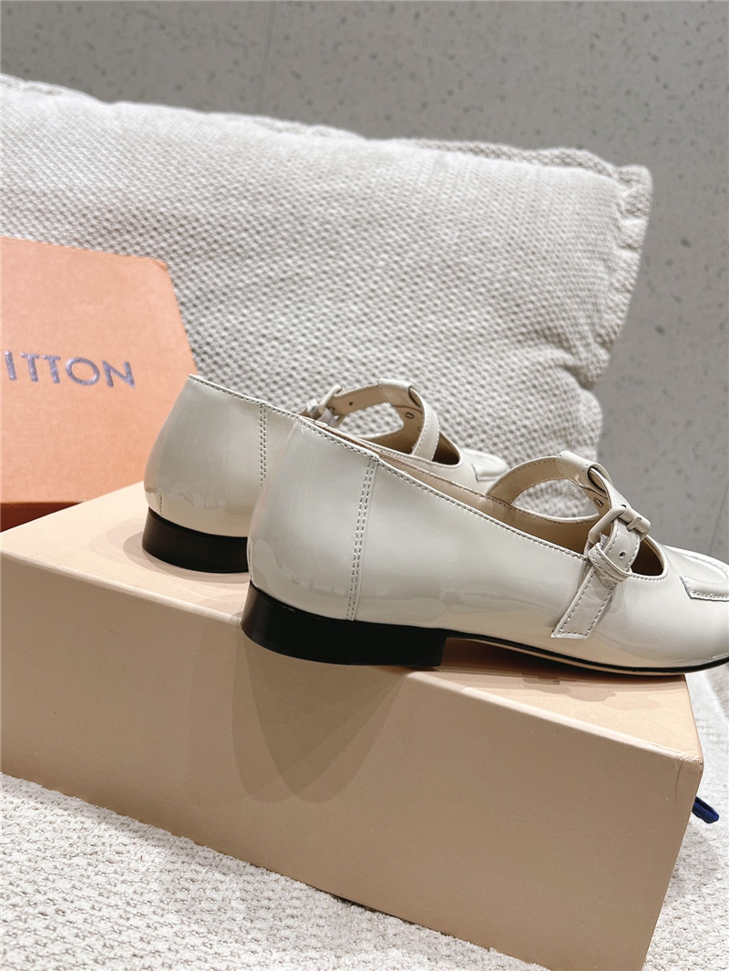 LV Dandy Mary Jane Ivory Patent Leather