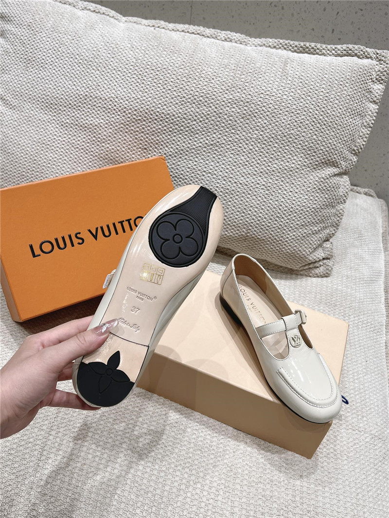 LV Dandy Mary Jane Ivory Patent Leather
