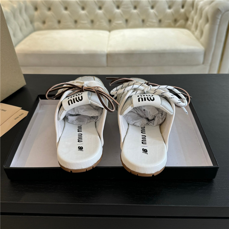 New Balance x Miu Miu 530 SL Deco Calf Leather Mules