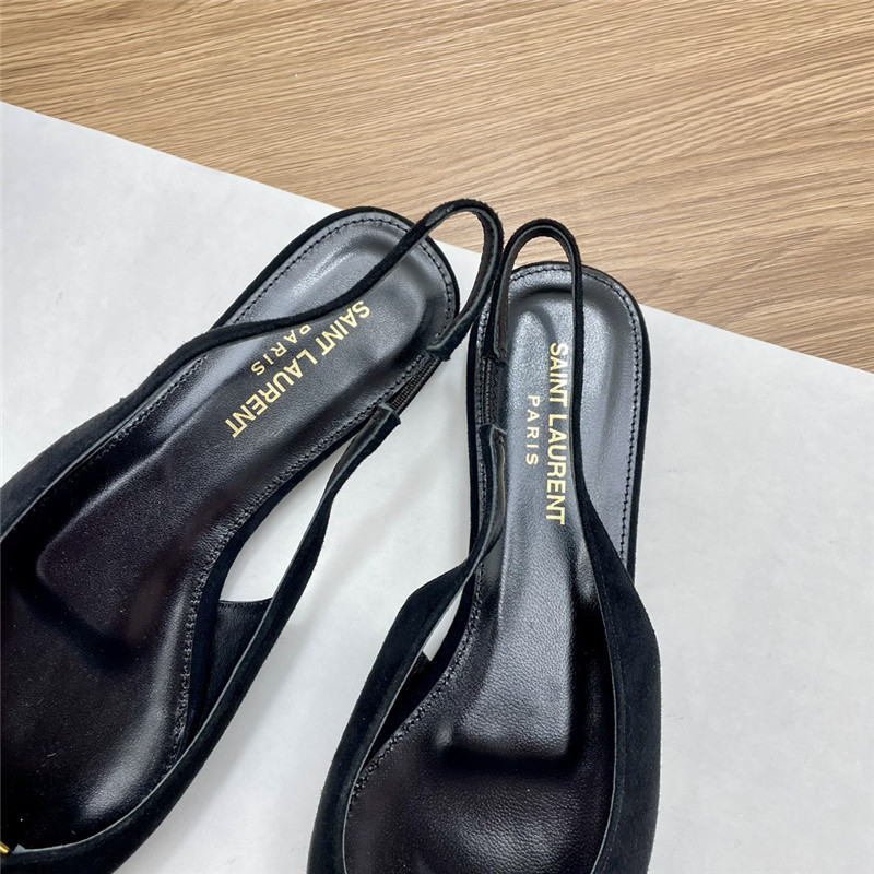 Sa1nt Lau*nt babylone slingback flats black suede